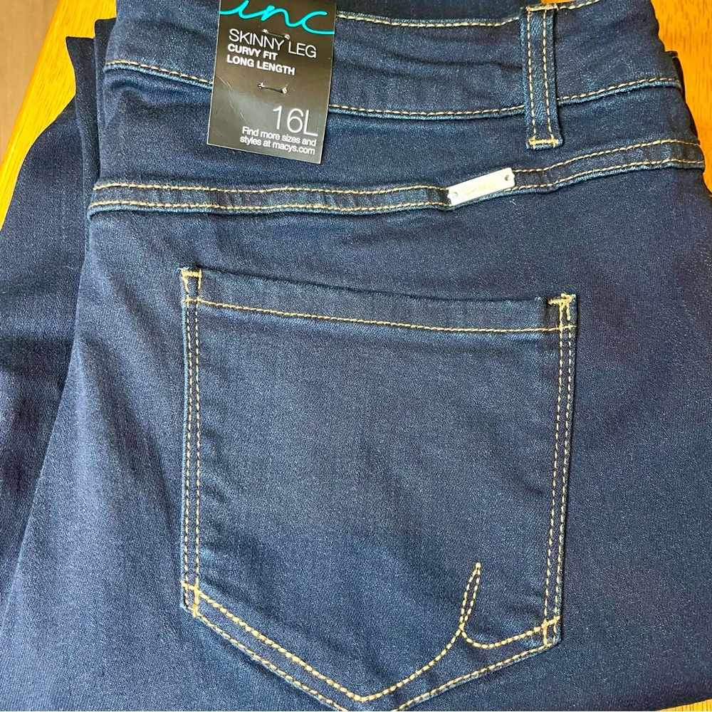 NWT INC International Concepts Women's Size 16L Curvy Fit Skinny Leg Jeans - Picture 13 of 13
